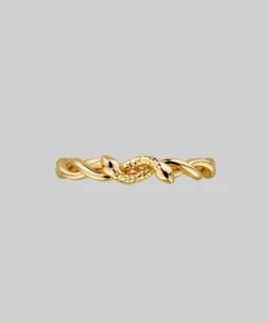 CLASSICS DEVISE. Double Headed Snake Twist Ring - Gold Rings