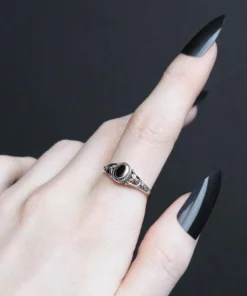 CLASSICS DARK SOUL. Detailed Onyx Silver Ring
