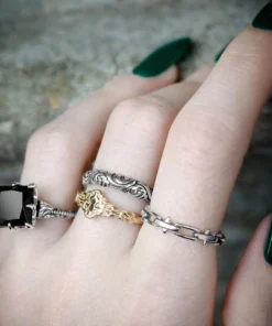 CLASSICS LUCIA. Spiked Chain Ring - Silver