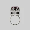 HALLOWEEN 2021 Rings TEMPLE OF CHAMBERS. Garnet CZ Cathedral Ring - Silver