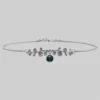 CLASSICS Necklaces & Chains DARK BLOOM. Green Moss Choker - Silver