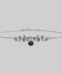 CLASSICS Necklaces & Chains DARK BLOOM. Green Moss Choker - Silver