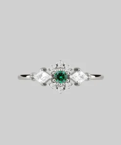 CLASSICS Rings SUPERNOVA. Green Quartz Cluster Silver Ring