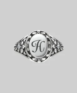 CLASSICS DARK GARDEN. Ornate Initial Ring (N - Z)
