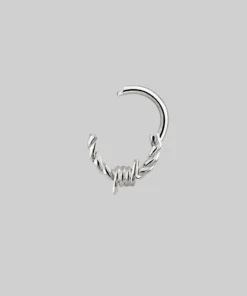 AW21 SURVIVAL. Barbed Wire Septum Clicker Ring - Silver Earrings 14 AW21 SURVIVAL. Barbed Wire Septum Clicker Ring - Silver Earrings