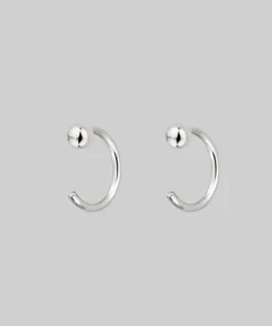 CLASSICS Ball Huggie Hoop Earrings - Silver