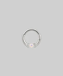 CLASSICS THIEF OF JOY. Opal Silver Clicker Ring - Septum