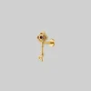 HALLOWEEN 2021 TWILIGHT. Skeleton Key Stud Earring - Gold Earrings