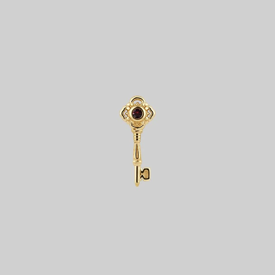 HALLOWEEN 2021 TWILIGHT. Skeleton Key Stud Earring - Gold Earrings 6 HALLOWEEN 2021 TWILIGHT. Skeleton Key Stud Earring - Gold Earrings