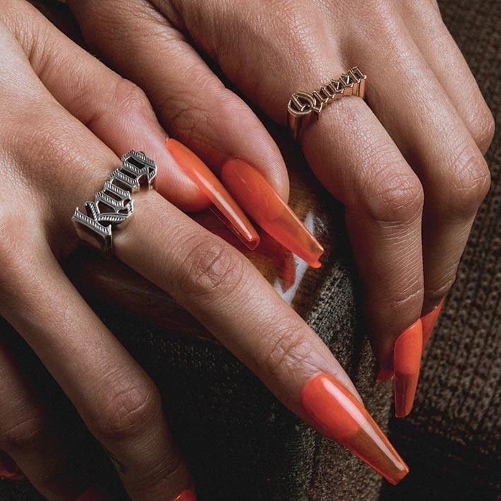 End Of Line Rings King Word Ring - Silver 4 End Of Line Rings King Word Ring - Silver