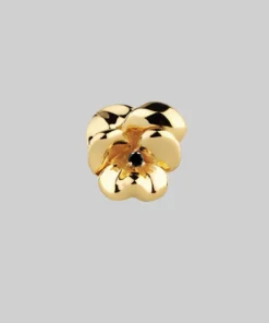 End Of Line HARMONY. Pansy Flower Stud Earring - Gold Earrings