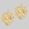 CLASSICS EPHEMERA. Blooming Heart Hoop Earrings - Gold