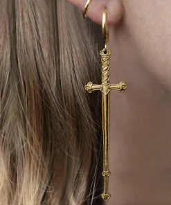 CLASSICS MERCY. Sword Hoop Earrings - Gold