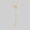 CLASSICS SOLSTICE. Sun & Moon Lariat Necklace - Gold