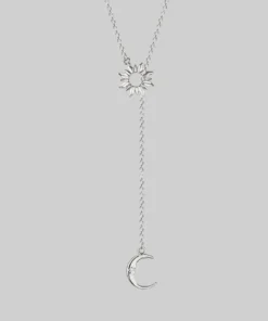 CLASSICS Necklaces & Chains SOLSTICE. Sun & Moon Lariat Necklace - Silver