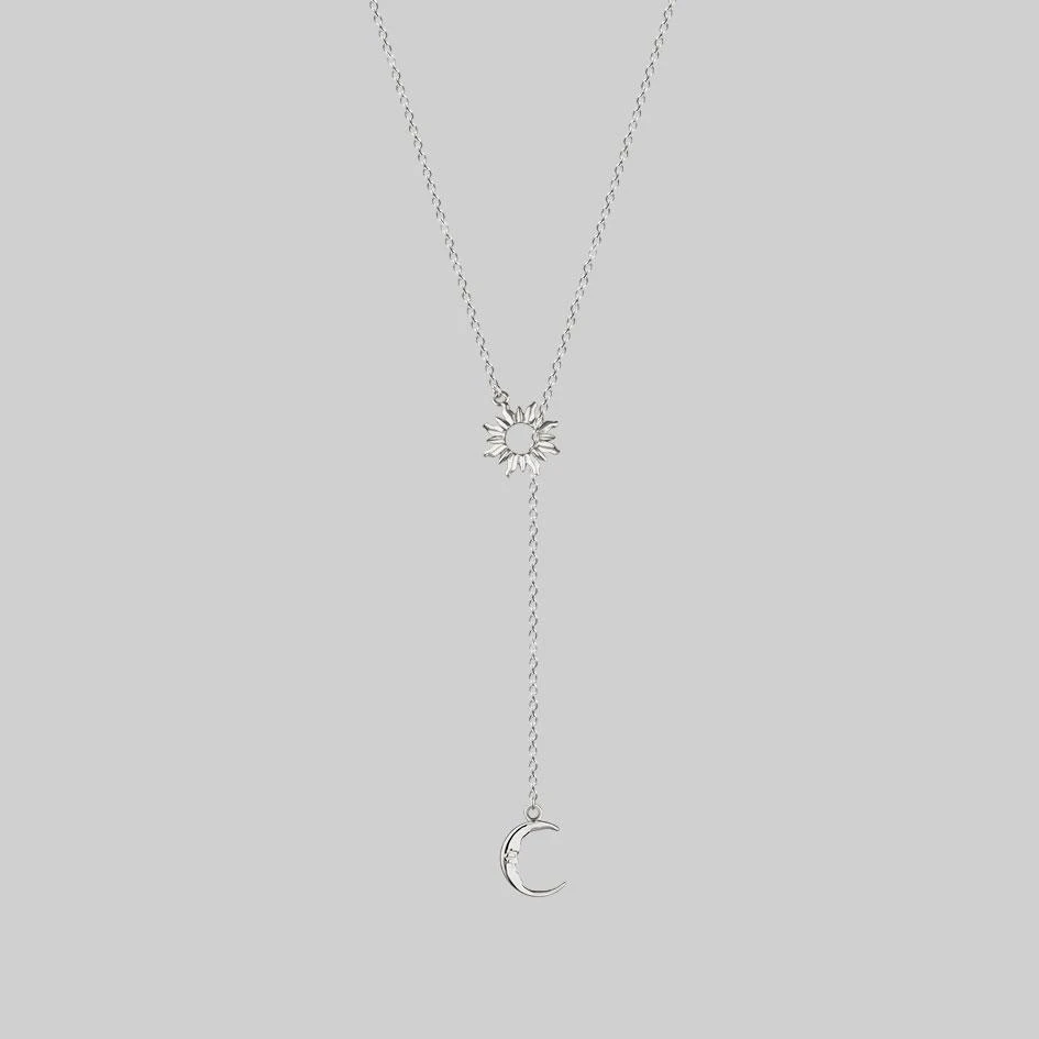 CLASSICS Necklaces & Chains SOLSTICE. Sun & Moon Lariat Necklace - Silver 2 CLASSICS Necklaces & Chains SOLSTICE. Sun & Moon Lariat Necklace - Silver
