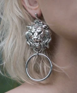CLASSICS ANWAR. Lion Knocker Earrings - Gold