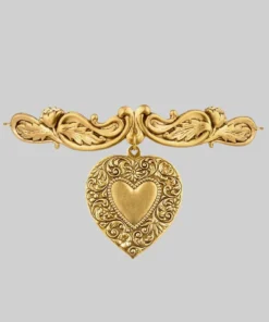 CLASSICS LOVE STRUCK. Ornate Heart Choker - Gold Necklaces & Chains