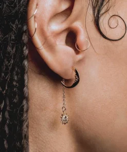 CLASSICS DAWN. Man In The Moon & Star Earrings - Gold