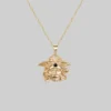 CLASSICS GORGONEION. Medusa Amulet Necklace - Gold