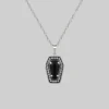 End Of Line MORI. Black Onyx & Crystal Coffin Silver Necklace Necklaces & Chains