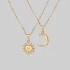 CLASSICS ELIN. Sun & Moon Layering Necklaces - Gold Necklaces & Chains