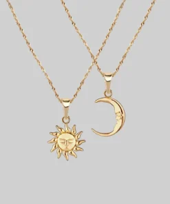 CLASSICS ELIN. Sun & Moon Layering Necklaces - Gold Necklaces & Chains