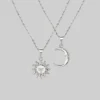 CLASSICS Necklaces & Chains ELIN. Sun & Moon Layering Necklaces - Silver