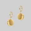 CLASSICS DARK HOUR. Mini Moon Crescent Hoop Earrings - Gold