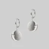 CLASSICS DARK HOUR. Mini Moon Crescent Hoop Earrings - Silver
