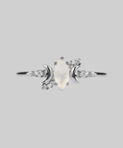 CLASSICS MOONDANCE. Opal & Cubic Zirconia Silver Ring