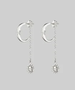 CLASSICS DAWN. Man In The Moon & Star Earrings - Silver