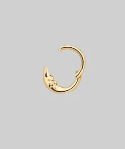 CLASSICS MAN IN THE MOON. Gold Clicker Ring - Septum Earrings