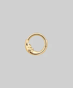 CLASSICS MAN IN THE MOON. Gold Clicker Ring - Septum Earrings