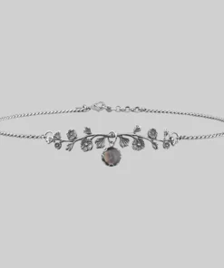 CLASSICS DARK BLOOM. Black Mother Of Pearl Choker - Silver