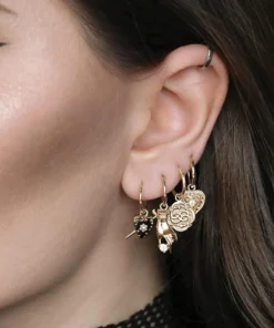 CLASSICS MY DARLING. Heart Cubic Zirconia Hoop Earrings - Gold