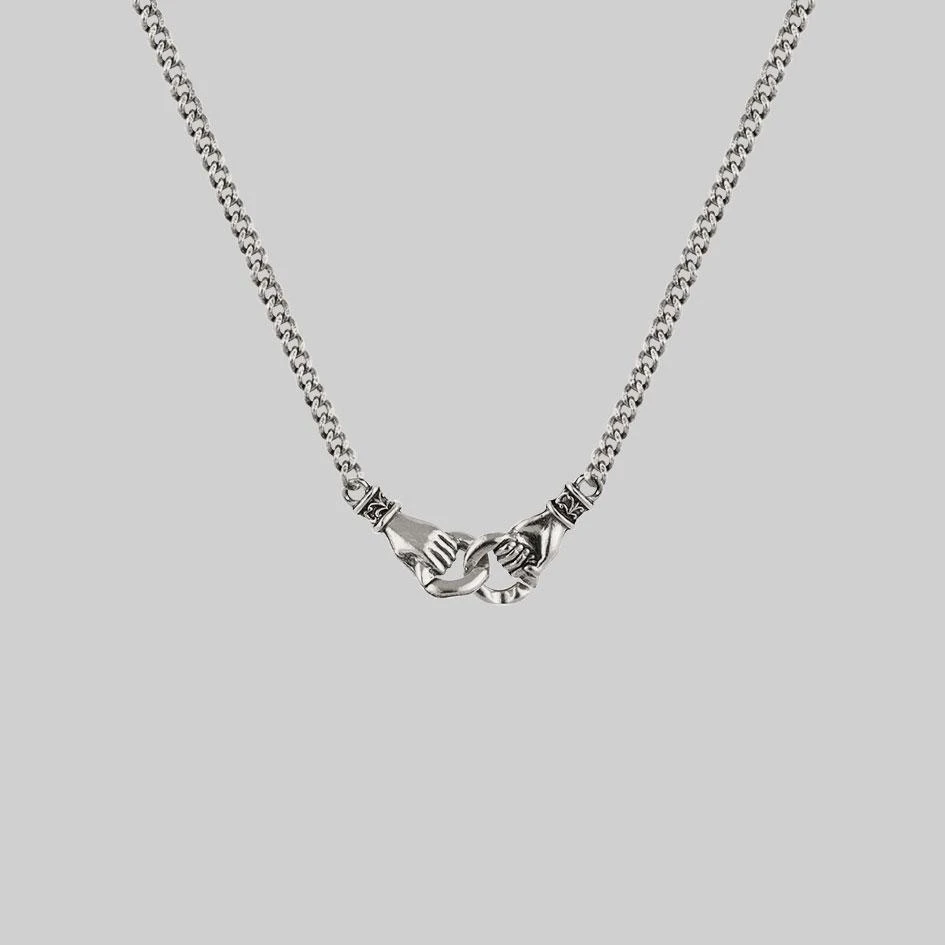 CLASSICS UNITY. Linking Hands Necklace - Silver 2 CLASSICS UNITY. Linking Hands Necklace - Silver