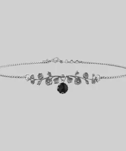 CLASSICS DARK BLOOM. Onyx Choker - Silver