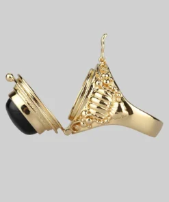 CLASSICS Rings SAROS. Gold Poison Trinket Ring - Onyx