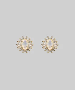 End Of Line AURELIA. Opal Cluster Gold Earrings