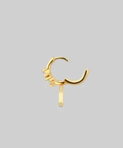 CLASSICS MOONLIGHT. Opal Moon Clicker Ring - Gold Earrings