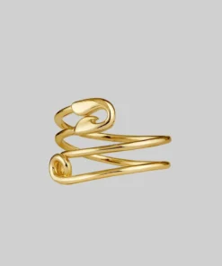 CLASSICS Rings SOLENE. Safety Pin Wrap Ring - Gold