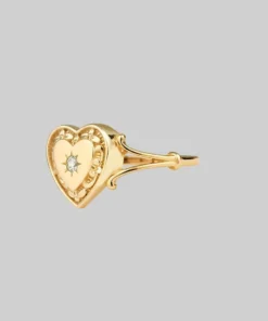 CLASSICS MY DARLING. Heart & Cubic Zirconia Ring - Gold