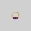 CLASSICS NYMPH. Amethyst Gold Clicker Ring - Septum