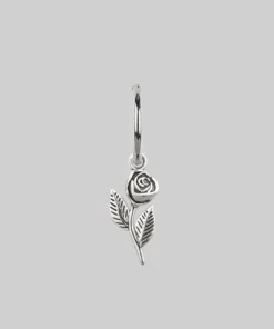 CLASSICS Earrings REVOLT. Rose Charm Sterling Silver Single Earring