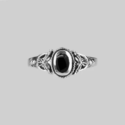 CLASSICS DARK SOUL. Detailed Onyx Silver Ring 8 CLASSICS DARK SOUL. Detailed Onyx Silver Ring