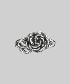CLASSICS DEATHLY ROSE. Flourishing Rose Silver Ring