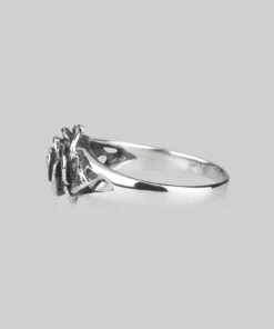 CLASSICS DEATHLY ROSE. Flourishing Rose Silver Ring