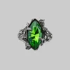 CLASSICS VERIDIAN. Dark Foliage Green Crystal Ring Rings