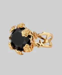 CLASSICS UTOPIA. Gold & Onyx Roses Ring Rings